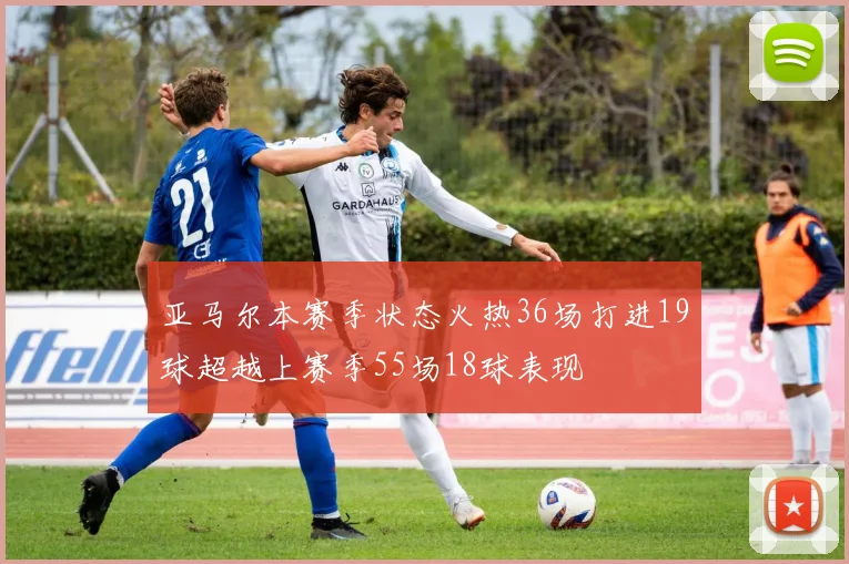 亚马尔本赛季状态火热36场打进19球超越上赛季55场18球表现